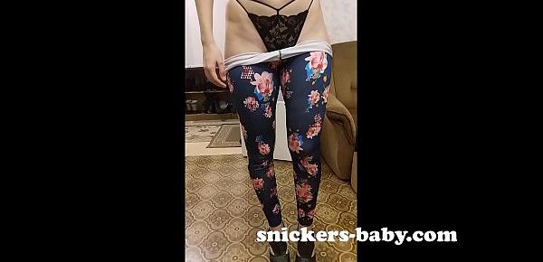  Big ass teen hot sexy girl big tits housewife Pussy lips training leggings tight swimsuit Snickers baby